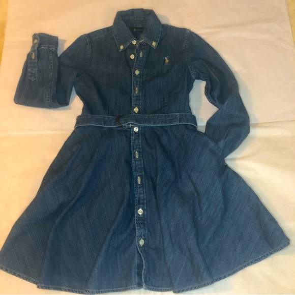 Ralph Lauren Denim Dress Size 7 - Picture 1 of 9